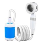Douche camping crrynuo �lectrique usb 5v 2m tuyau 60 - 120min autonomie + 8accessoires abs mains libres ...