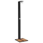 Douche dext�rieur 50 x 55 x 224 cm r�sine tress�e bois acacia black 02 0042018