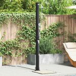 Douche solaire extérieure noir 217 cm pvc aluminium - mothinessto10389 Douche solaire extérieure noir 217 cm pvc aluminium - mothinessto10389