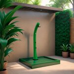 Douche solaire verte sined 40l laiton anticalcaire jardin 226cm Douche solaire verte sined 40l laiton anticalcaire jardin 226cm