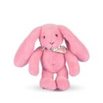 Doudou et compagnie - peluche lapin fleurette rose 25 cm