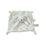 Doudou lapin plat blanc �toiles - nicotoy simba toys - 23x23 cm