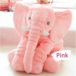 Doudou peluche �l�phant - nez long - rose - 60cm - super soft