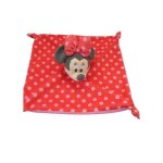 Doudou plat minnie disney rouge pois rose 27 cm