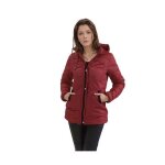 Doudoune bordeau pour femme - manches longues idale pour un look dcontract et tendance