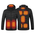 Doudoune � capuche chauffant usb - doudoune chauffante intelligent - manteau chauffage � 8 zones - unisexe ...