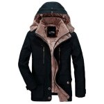 Doudoune chauffante hommes hiver cardigan coupe ample à capuche plus velours fbc181 noir Doudoune chauffante hommes hiver cardigan coupe ample à capuche plus velours fbc181 noir