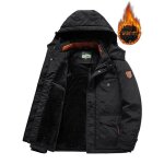 Doudoune dhiver à capuche vitata pour homme - manteau chaud en velours épais grande taille - noir Doudoune dhiver à capuche vitata pour homme - manteau chaud en velours épais grande taille - noir