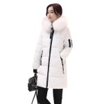 Doudoune femme casual a capuche manches longues manteaux chic couleur unie slim mi - longue chaude hiver ...