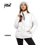 Doudoune femme couleur blanche - manches longues - capuche