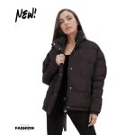 Doudoune femme couleur noir - manches longues - capuche