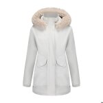 Doudoune femme longue dhiver chaud matelassee � capuche xh666 blanc