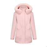 Doudoune femme longue dhiver chaud matelassee � capuche xh666 rose