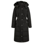 Doudoune femme morgan avec manches longues et col  capuche noire