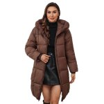 Doudoune femmedoudoune dhiver longue lgre avec capuchedoudoune avec fermeture clair matelasse en ...