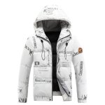 Doudoune hommes capuche �pais chaud grande haute long xh679 blanc