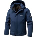 Doudoune homme hiver chaude double polaire casual veste avec capuche amovible paisse automne hiver ...