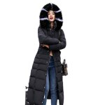 Doudoune longue femme hiver chaud matelasse parka  capuche noir - pas taille europenne taille petite ...