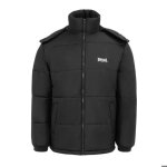 Doudoune noire dhiver a capuche pour homme lonsdale
