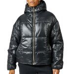 Doudoune noire femme nike w nsw pe shine puffer