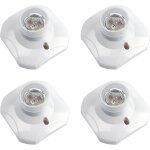 Douille plafond e27 � visser ac 220 - 240v support douille pour ampoule led base plafonnier culot e27 ...