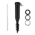 Douille de sol pied de parasol � visser adaptateur 40 - 52 mm plastique protection soleil vis de terre ...