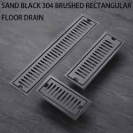 Drain de douche linaire - inox - 60 cm - anti - odeur - grille amovible - rsistant  la corrosion