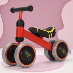 Draisienne pour bb - yiqidazi - vlo enfant 1 - 3 ans - rouge - roues silencieuses