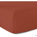 Drap - housse 100% coton 57 fils tomette 120 x 190 cm - bonnet 30 cm Drap - housse 100% coton 57 fils tomette 120 x 190 cm - bonnet 30 cm