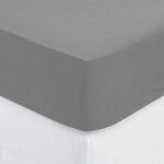 Drap - housse - percale - gris - 160x200 cm - gris - atmosphera createur dinterieur Drap - housse - percale - gris - 160x200 cm - gris - atmosphera createur dinterieur