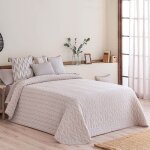 Drap housse couvre - lit espiga beige 150 cm