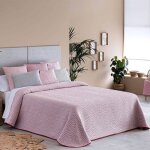 Drap housse couvre - lit onda colores rose rose 150 cm