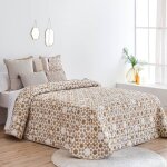 Drap housse couvre - lit setenil beige 150 cm