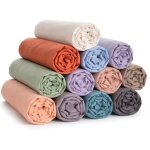 Draps housse - promo linge - coton - 200x160cm - multicouleur lot de 4