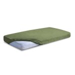 Drap - housse - matex - frotte premium - 110x190 / 120x200 cm - vert - coton naturel