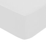 Drap - housse - percale - blanc - 160x200 cm - blanc - atmosphera createur dinterieur Drap - housse - percale - blanc - 160x200 cm - blanc - atmosphera createur dinterieur