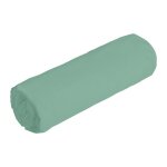 Drap housse percale de coton 80 fils / cm� - 160 x 200 cm - bonnet 30 cm - vert amande - agami de palacio ...