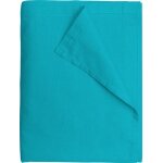 Drap plat 240x300 cm bleu turquoise - 100% coton 57 fils