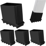 Dre - noir antid�rapant �tape �chelle pieds 4pcs pied echelle caoutchouc universel patin escabeau pied ...