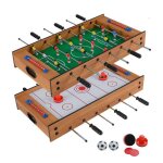 Dreamade 2 en 1 table de jeu multifonctionnelle en bois baby foot + hockey accessoires riches utilisation ...