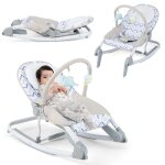 Dreamade 2 en 1 transat b�b� 0 - 6mois avec dossier r�glable appuie - t�te arche � jouets housse amovibles ...