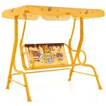 Dreamade balancelle de jardin 2 places pour enfantsbalan�oire exterieur enfant en acier avec auvent d?inclinai ...