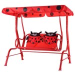 Dreamade balancelle motif animal de jardin 2 places avec auvent imperm�able et centure s�curit� pour ...