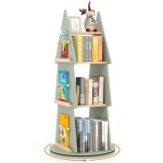 Dreamade biblioth�que rotative � 360� pour tout - petits �tag�re � livres en forme darbre � 4 niveaux ...
