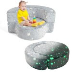 Dreamade canap phosphorescent pour enfants de + 3ans canap 2 en 1 convertible pour tout - petits avec ...