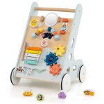 Dreamade chariot de marche en bois b�b�trotteur b�b� montessori avec miroir & espace de rangement&jouet ...