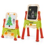 Dreamade chevalet tableau double face rotatif enfants tableau magntique rglable en hauteur tableau ...