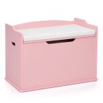 Dreamade coffre � jouets banc 2en1 avec couvercle relevable coffre de rangement avec 2charni�res de s�curit� ...