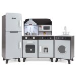 Dreamade cuisine enfant cuisine en bois avec lumi�res et sons machine � laver hotte aspirante micro - ...