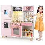 Dreamade cuisine enfants avec lumires et sons plaque de cuisson hotte vier machine  glace et four ...